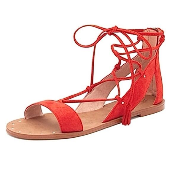 Madewell Size 6.5 Bridget Tassel Lace Up Leather Gladiator Sandals - Picture 10 of 10